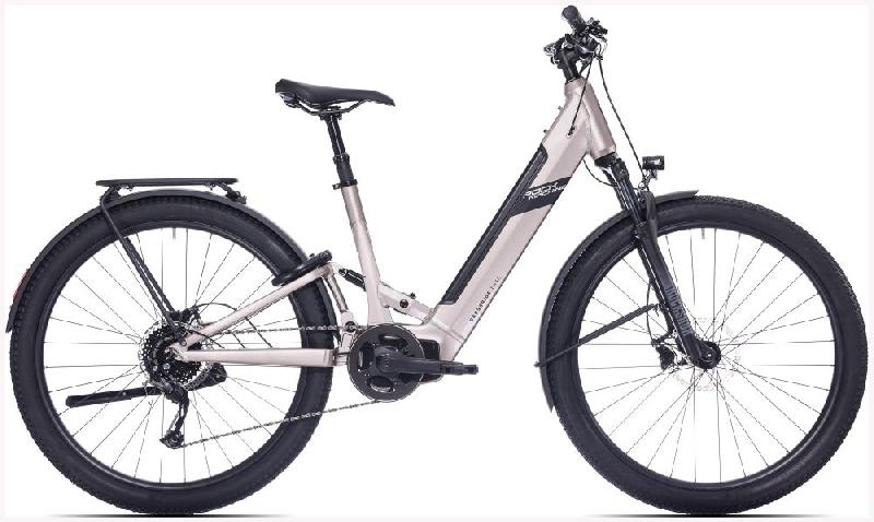 ROCK MACHINE Crossride e450 Touring barva SAND GREY / BLACK 2024 kola 29 baterie 14 Ah